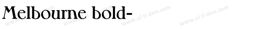Melbourne bold字体转换